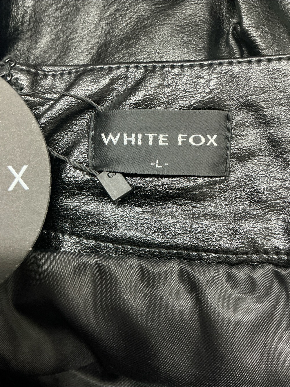 White Fox Boutique Black PU Mini Skirt - Picture 2 of 4